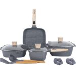 11-Piece Non-Stick Cookware Set with Lids and Accessories