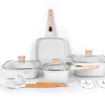 11-Piece Non-Stick Cookware Set with Lids and Accessories