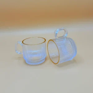 12-Piece Transparent Glass Tea Cup and Saucer Set with Matching Saucers