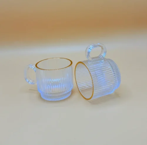 12-Piece Transparent Glass Tea Cup and Saucer Set with Matching Saucers