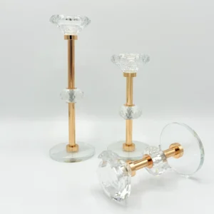 Gold Bicycle Glass Bowl Stand - 2-Piece Decorative Serveware for Snacks or Sweets