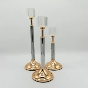 Gold Bicycle Glass Bowl Stand - 2-Piece Decorative Serveware for Snacks or Sweets