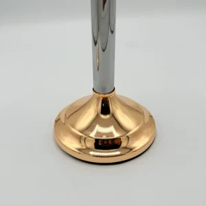 3-Piece Gold & Silver Glass Candle Holder Set - Modern Taper Stand Design