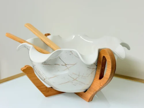 ceramic salad bowl set