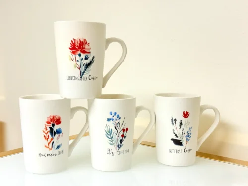 floral coffee mugs