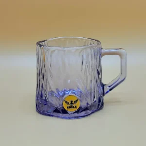 Crystal Glass Pitcher Set with 4 Matching Glasses - Textured Design & Gold Lid