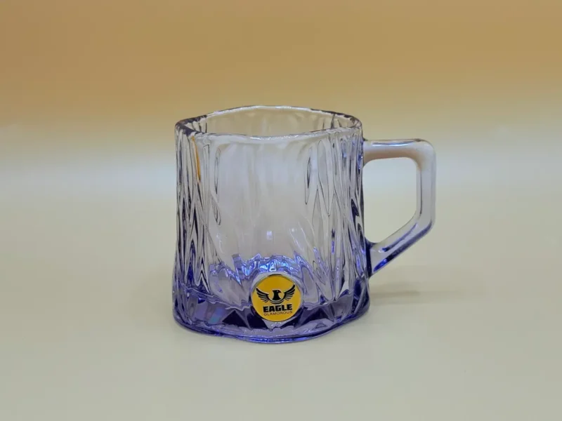 Crystal Glass Pitcher Set with 4 Matching Glasses - Textured Design & Gold Lid