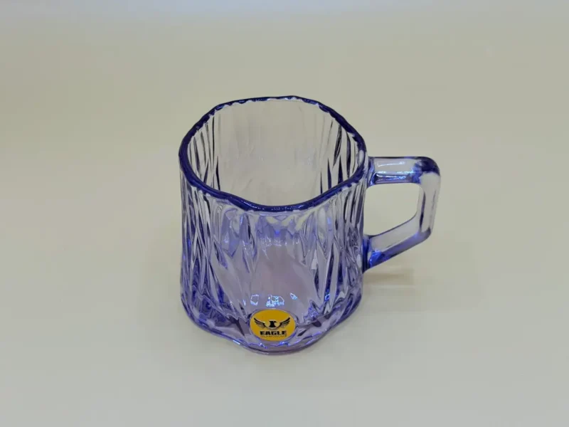 Crystal Glass Pitcher Set with 4 Matching Glasses - Textured Design & Gold Lid