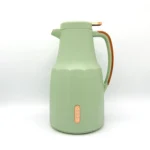Insulated Thermal Carafe - 2L (68 oz) Vacuum Flask for Hot & Cold Beverages (Green & Cream)