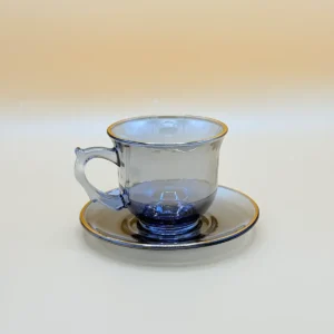 12-Piece Transparent Glass Tea Cup and Saucer Set with Matching Saucers
