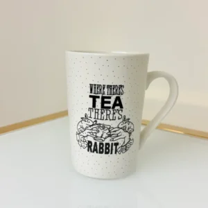Set of 4 Ceramic Tea Mugs with Quotes 12 fl oz