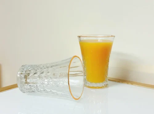 textured glass tumblers