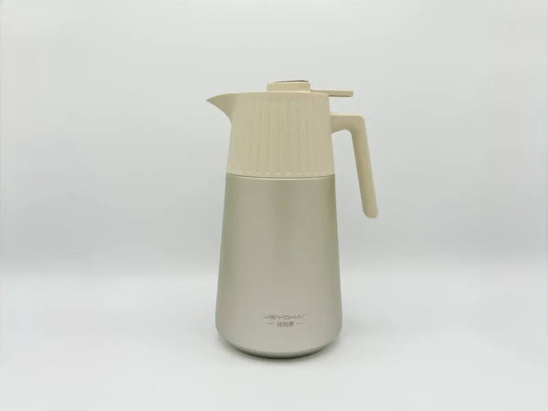 68oz Stainless Steel Thermal Carafe with Temperature Display - Dark Blue & Beige (2L)