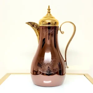 Elegant Thermal Coffee Carafe with Gold Handle - 1L Insulated Server (Cream or Mocha)