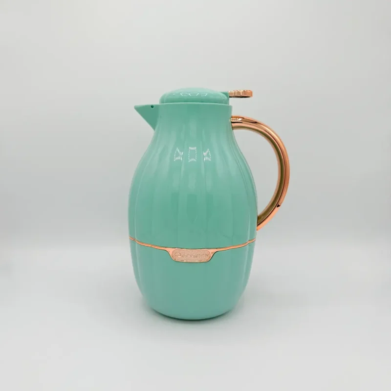 Large Stainless Steel Thermos Vacuum Flask - Cream, Mint Green & Brown | Leak-Proof, Insulated