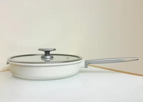 nonstick frying pan with glass lid