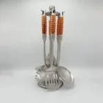 7-Piece Stainless Steel Cooking Utensil Set with Stand