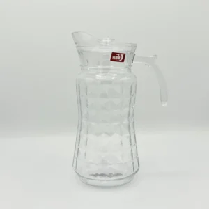 Glass Pitcher Set with Glasses - 57.5oz Pitcher + Six 9.4oz Glasses - Amber or Clear