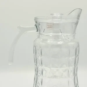 Glass Pitcher Set with Glasses - 57.5oz Pitcher + Six 9.4oz Glasses - Amber or Clear