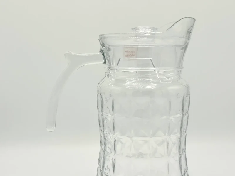 Glass Pitcher Set with Glasses - 57.5oz Pitcher + Six 9.4oz Glasses - Amber or Clear