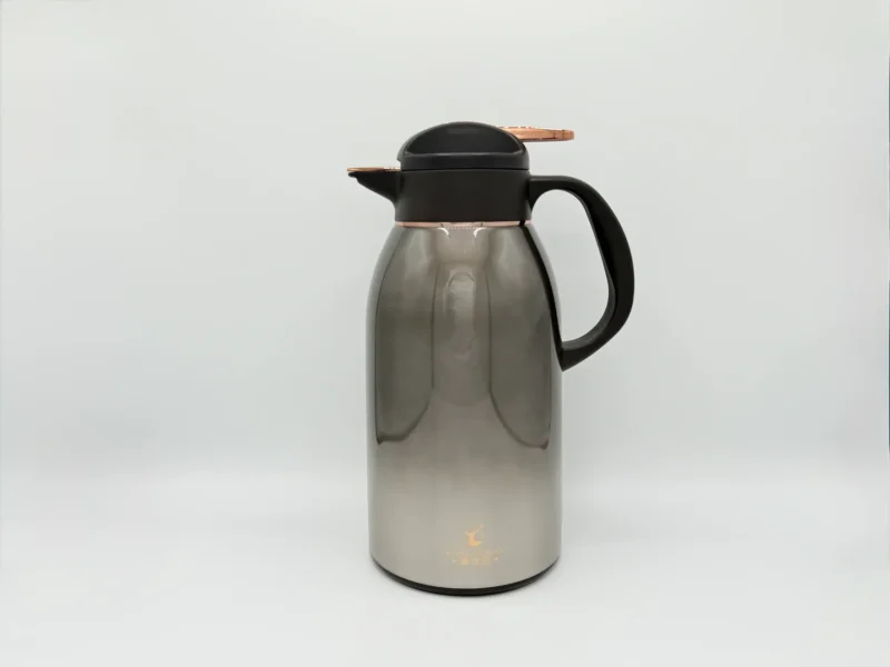 2.2L (74 oz) Glass-Lined Thermal Carafe with Push Button Lid - Gradient Black & Brown