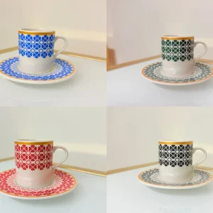 espresso cups with saucers