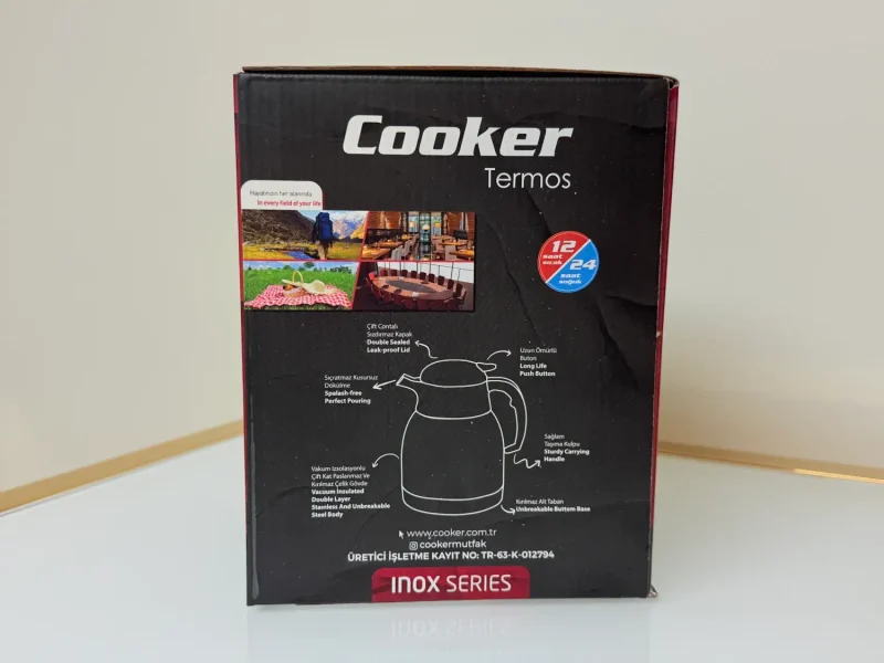 Stainless Steel Vacuum Insulated Thermal Carafe With Handle 33 fl oz