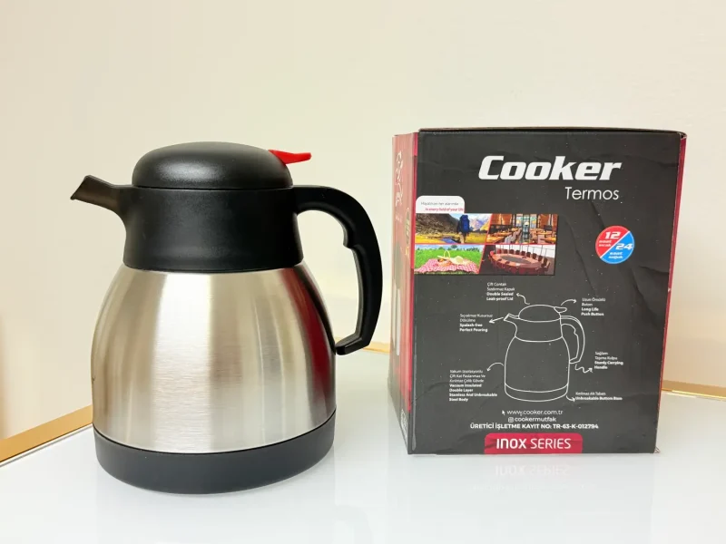 Stainless Steel Vacuum Insulated Thermal Carafe With Handle 33 fl oz