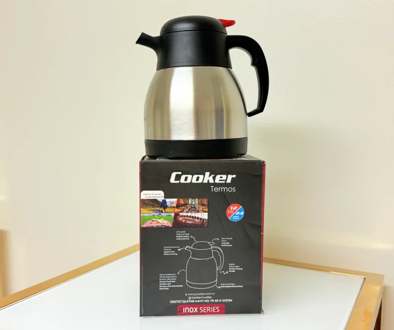 Stainless Steel Vacuum Insulated Thermal Carafe With Handle 33 fl oz