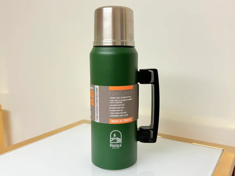 Stainless Steel Vacuum Insulated Thermos Flask With Cup Lid 33 fl oz