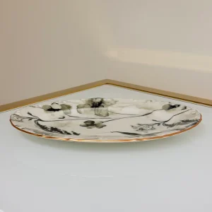 Set of 29 Turkish Porcelain Dinnerware Set with Watercolor Floral Design, Elegant Plates & Bowls