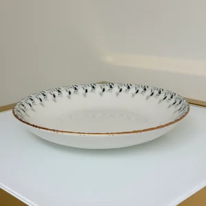 Set of 29 Turkish Porcelain Dinnerware Set with Watercolor Floral Design, Elegant Plates & Bowls