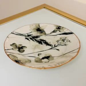 Set of 29 Turkish Porcelain Dinnerware Set with Watercolor Floral Design, Elegant Plates & Bowls